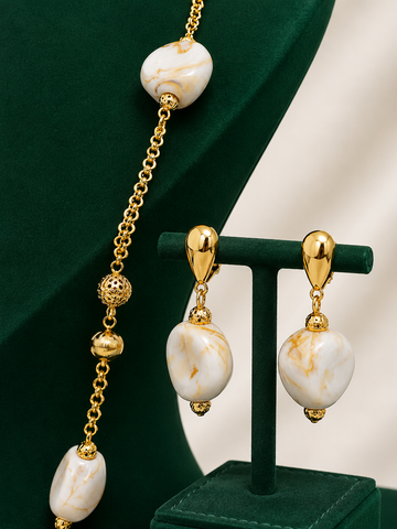 The IVORIA Marble Luxe Jewelry Set - Gold