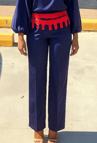 CHERIE SATIN WIDE LEG PANTS