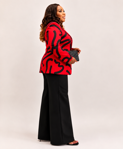 Avani Abstract Print Blazer