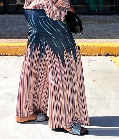 KAÏA SATIN WIDE LEG PANTS