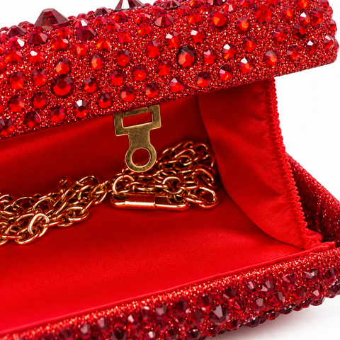 Blythe Crystal Statement Rectangle Clutch Purse