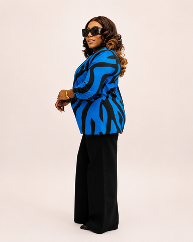 Verona Abstract Print Open Blazer