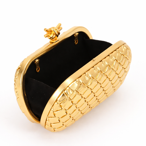 Aurex Knot Luxe Woven Clutch
