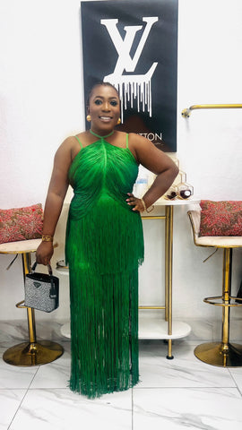 The EMERÉA Luxe Fringe Goddess Dress