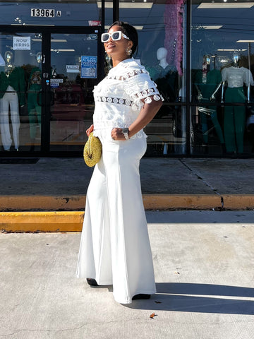 ZAYLA NAUTICAL APPLIQUÉ TOP