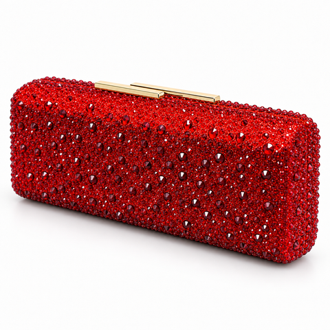 Blythe Crystal Statement Rectangle Clutch Purse