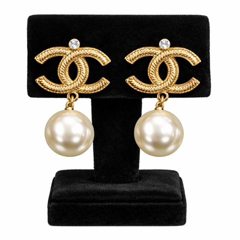 Camélia Royale Pearl Drop Earrings