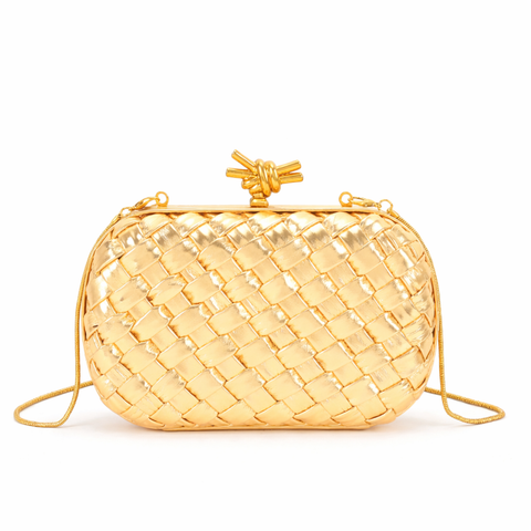 Aurex Knot Luxe Woven Clutch