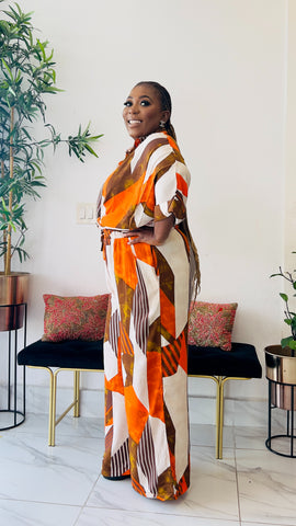 GEO SUNRISE OVERSIZED SHIRT / PANT SET