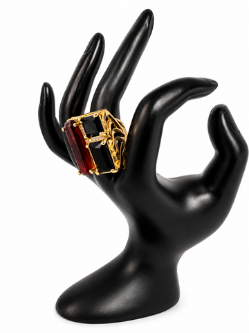 SOLARA Mosaic Cocktail Statement Ring