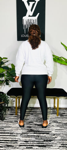 LILLET PRINT AND FRINGE SWEATER LONG SLEEVE TOP (White)