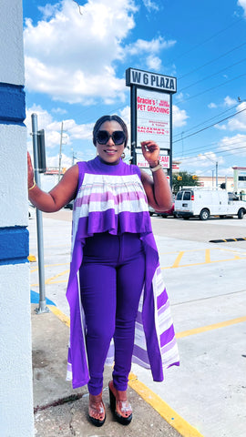 KALANI HIGH LOW TUNIC SLEEVELESS TOP (Purple)