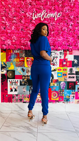 ADELYN EMBELLISHED 2-PIECE TOP AND JOGGERS SET