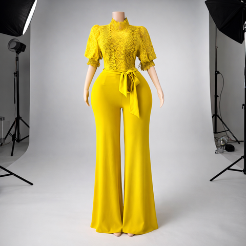 LAVANA LACE WIDE LEG JUMPSUIT