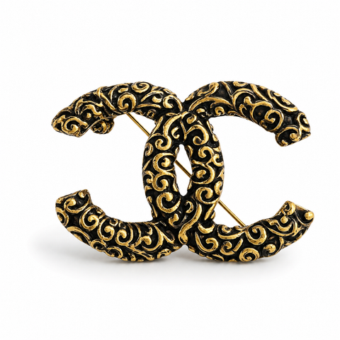 Imperial Crest Vintage Brooch Pin - Gold