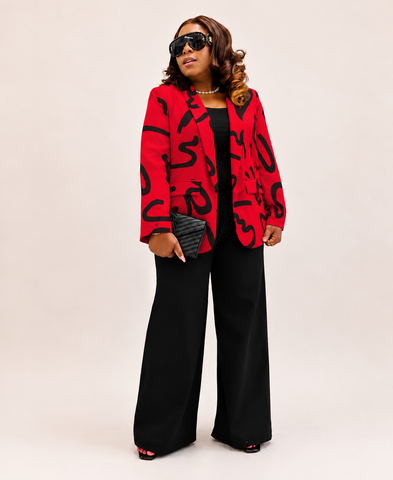 Avani Abstract Print Blazer