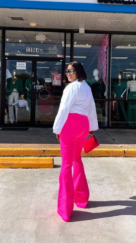 THALIA BOOTCUT JEANS (Neon Pink )