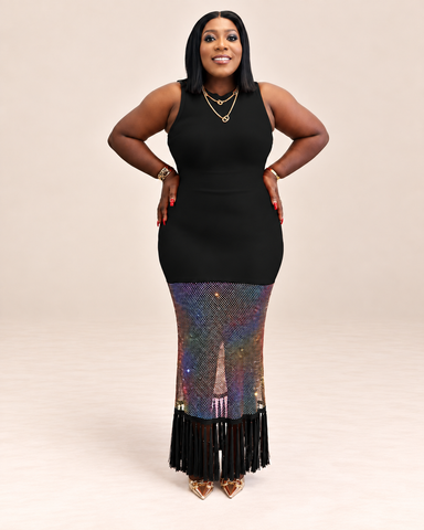 Ravelle Prism Fringe Bandage Dress