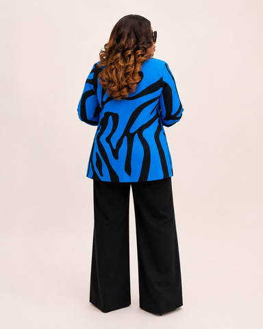 Verona Abstract Print Open Blazer
