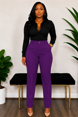 Le Chic Structured Ankle Pants