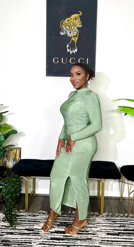 sage green dress on dark skin Sage Green on Dark Skin