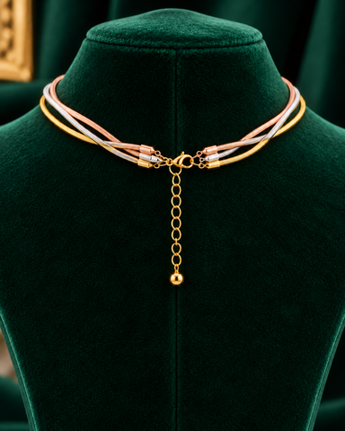 Trivessa Sculpted Layered Jewelry Set - Gold