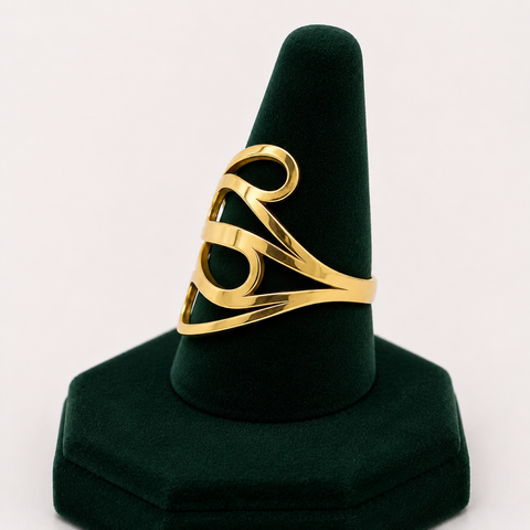 SOLÉNTRA Abstract Flow Ring - Gold