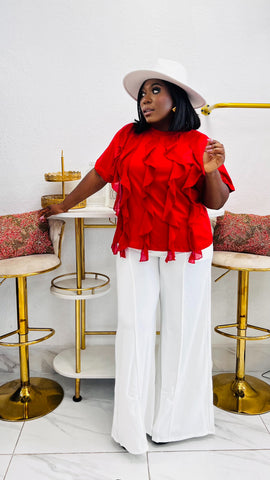 Movita Ruffle Detail Statement Top