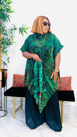 PRE-ORDER E.T.A. 1/04 ATHENS MIYAKE MICRO PLEAT 3 PIECE PANT SET ( Green )