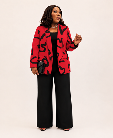 Avani Abstract Print Blazer