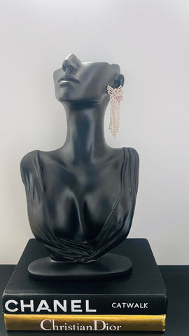 NAHIRA BUTTERFLY RHINESTONE DROP EARRINGS (Gold)