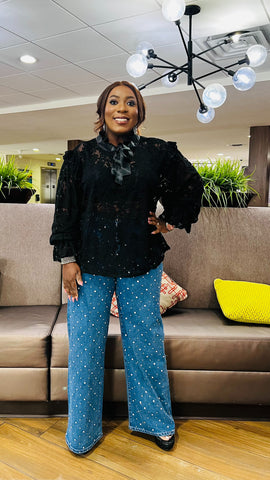 Kensington Satin Bow Lace Top