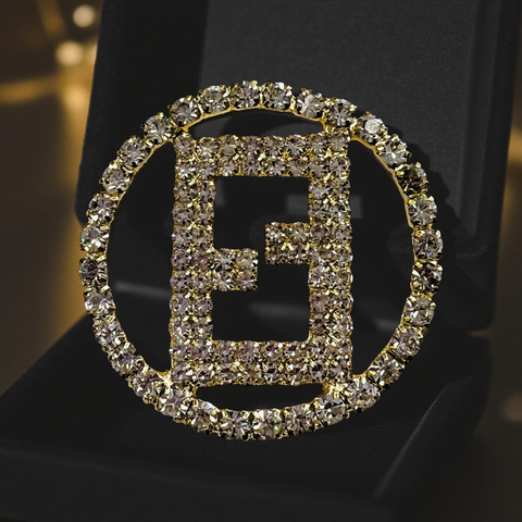 CRYSTAL STATEMENT BROOCH PIN (Gold)