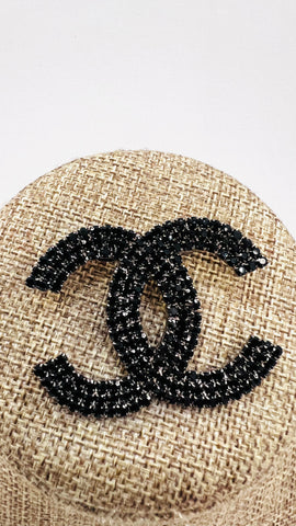 MAYA CC BLACK STONES BROOCH INSTOCK
