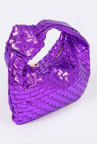 CARIE METALLIC WOVEN PURSE