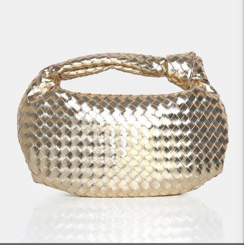 CARIE METALLIC WOVEN PURSE