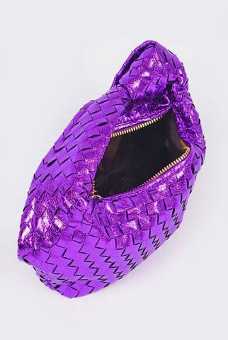 CARIE METALLIC WOVEN PURSE