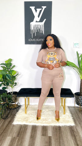 CHIC DESTINATION 2PC SOFT KNIT SET (Nude)