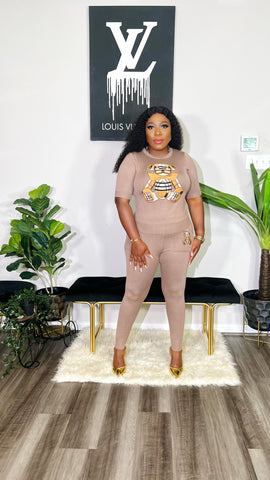CHIC DESTINATION 2PC SOFT KNIT SET (Nude)