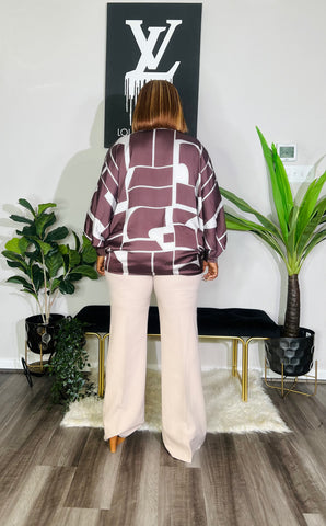 GRAND COFFEE SILK BUTTON DOWN SHIRT