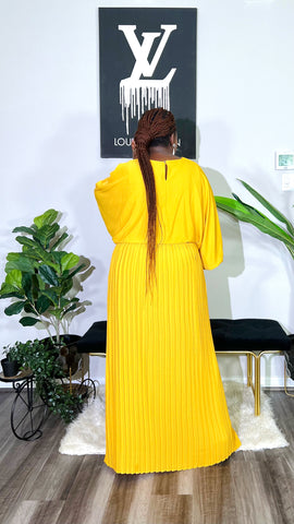 RAQUEL 2PC PLEAT SKIRT (Mustard)