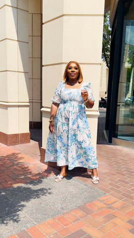 ZAHARA FLORAL MIDI DRESS