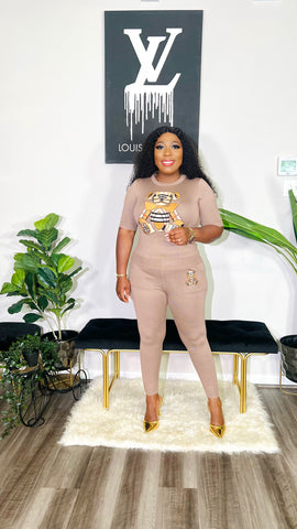 CHIC DESTINATION 2PC SOFT KNIT SET (Nude)