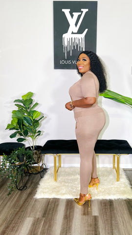 CHIC DESTINATION 2PC SOFT KNIT SET (Nude)