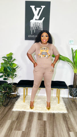 CHIC DESTINATION 2PC SOFT KNIT SET (Nude)