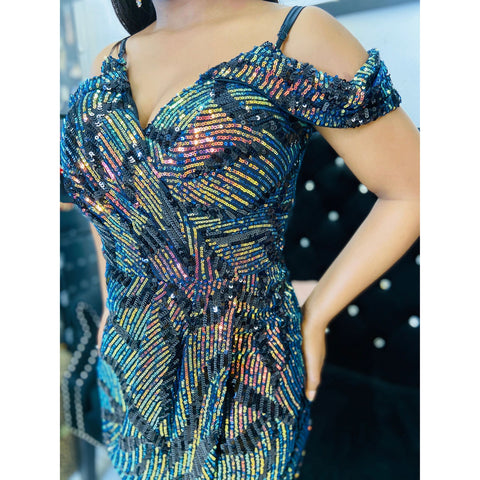 COLY MULTICOLOR SEQUINED DRESS (FINAL SALE)