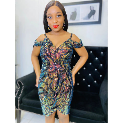 COLY MULTICOLOR SEQUINED DRESS (FINAL SALE)