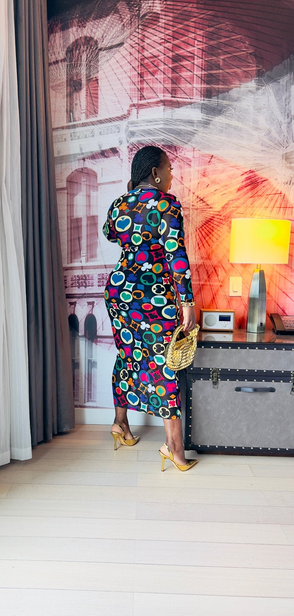 ACE OF SPADE SHEER MIDI DRESS - styletittudeapparelusa