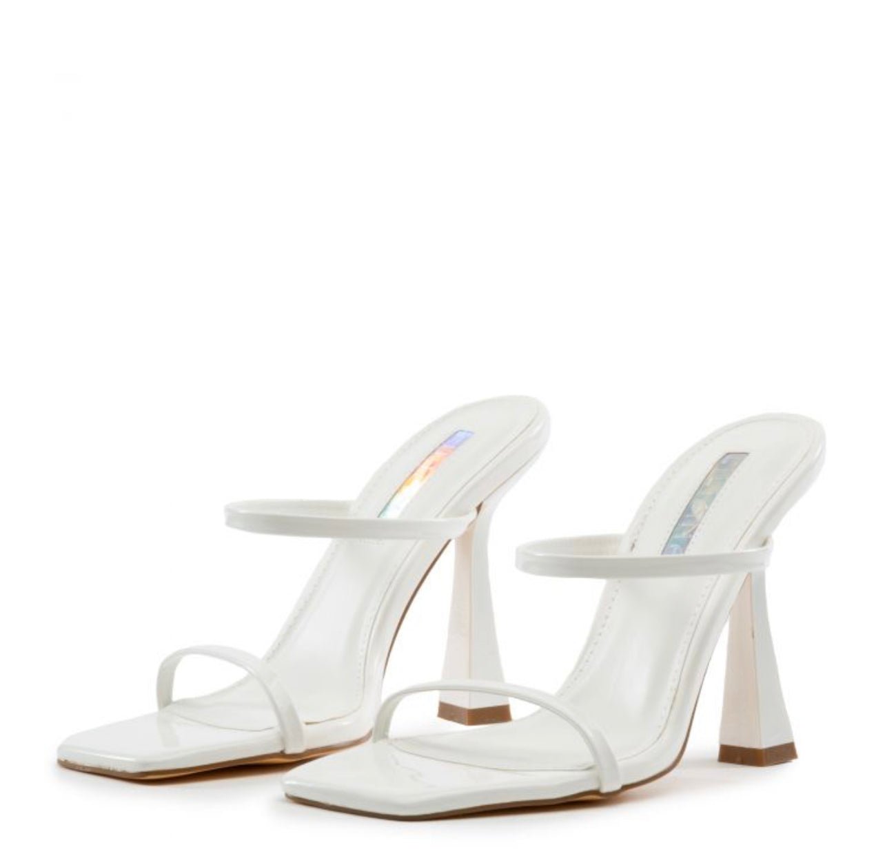 Amber Strap Heels (White) - styletittudeapparelusa