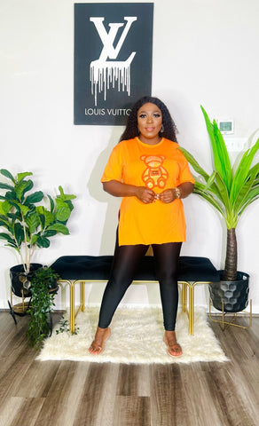 AMILA BEAR EMBELLISHED TEESHIRT TOP - styletittudeapparelusa